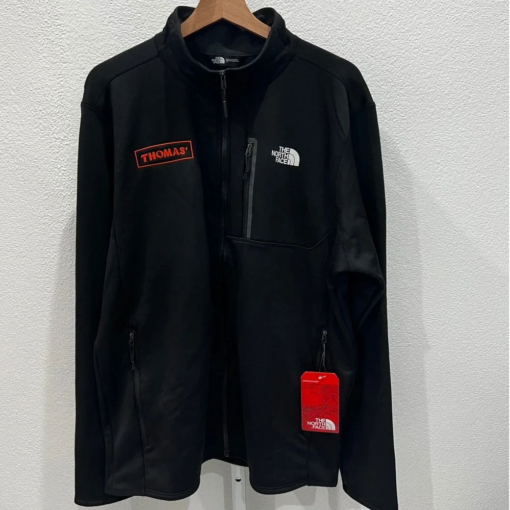 NWT‎ The North Face Skyline Full Zip Fleece Jacket Mens Large Black Company Logo